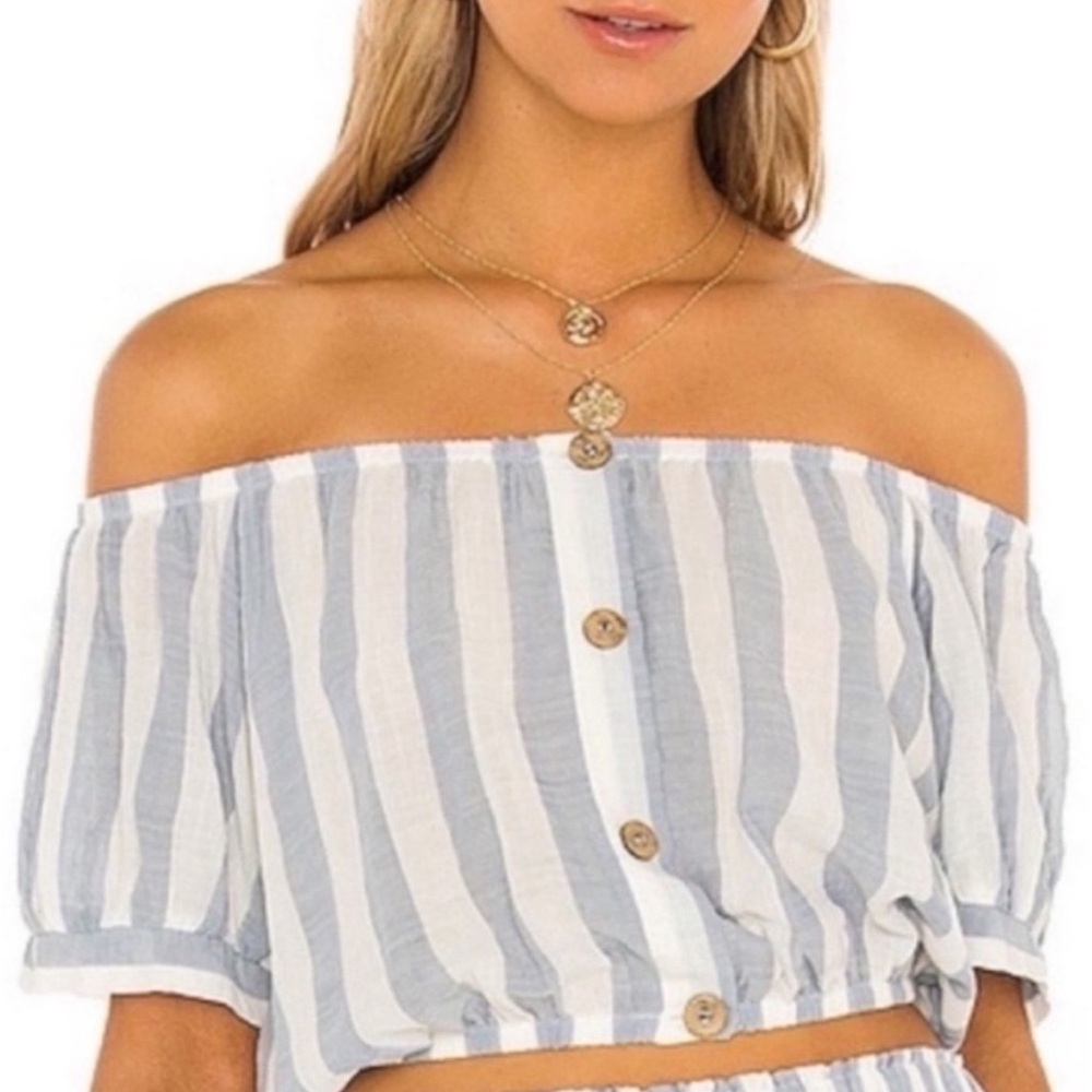 Eberjey Umbrella Stripes Harper Crop Top